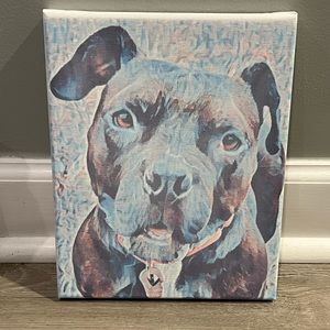 CUSTOM Colorful pet portrait canvas signs